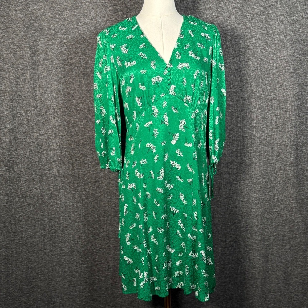 Maje Green Floral Mini Dress